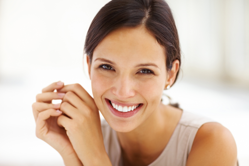 woman smiling with beautiful smile